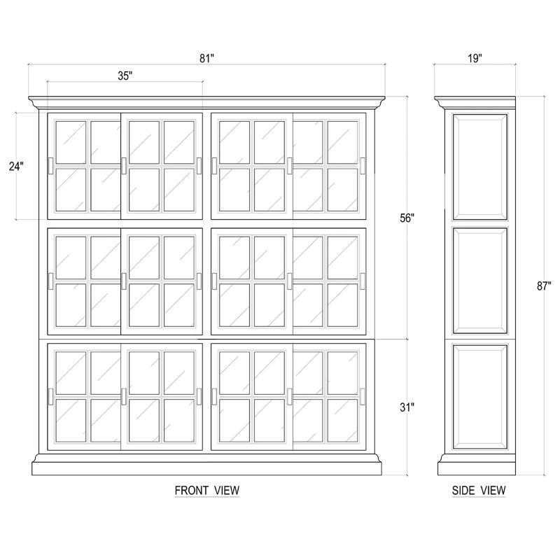 BRAMBLE English Bookcase 2 Column 23571 書櫃/展示櫃
