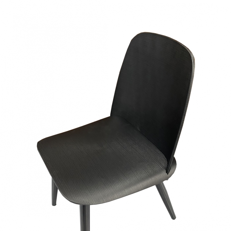 IS825GJH*全新塑鋼鐵腳黑椅