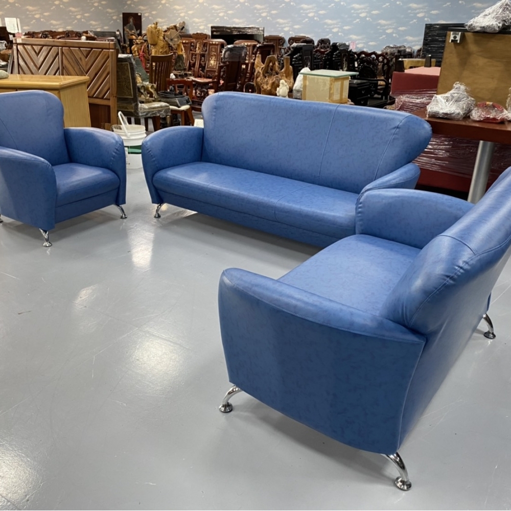 EA814GE*全新小丸子藍色1+2+3沙發