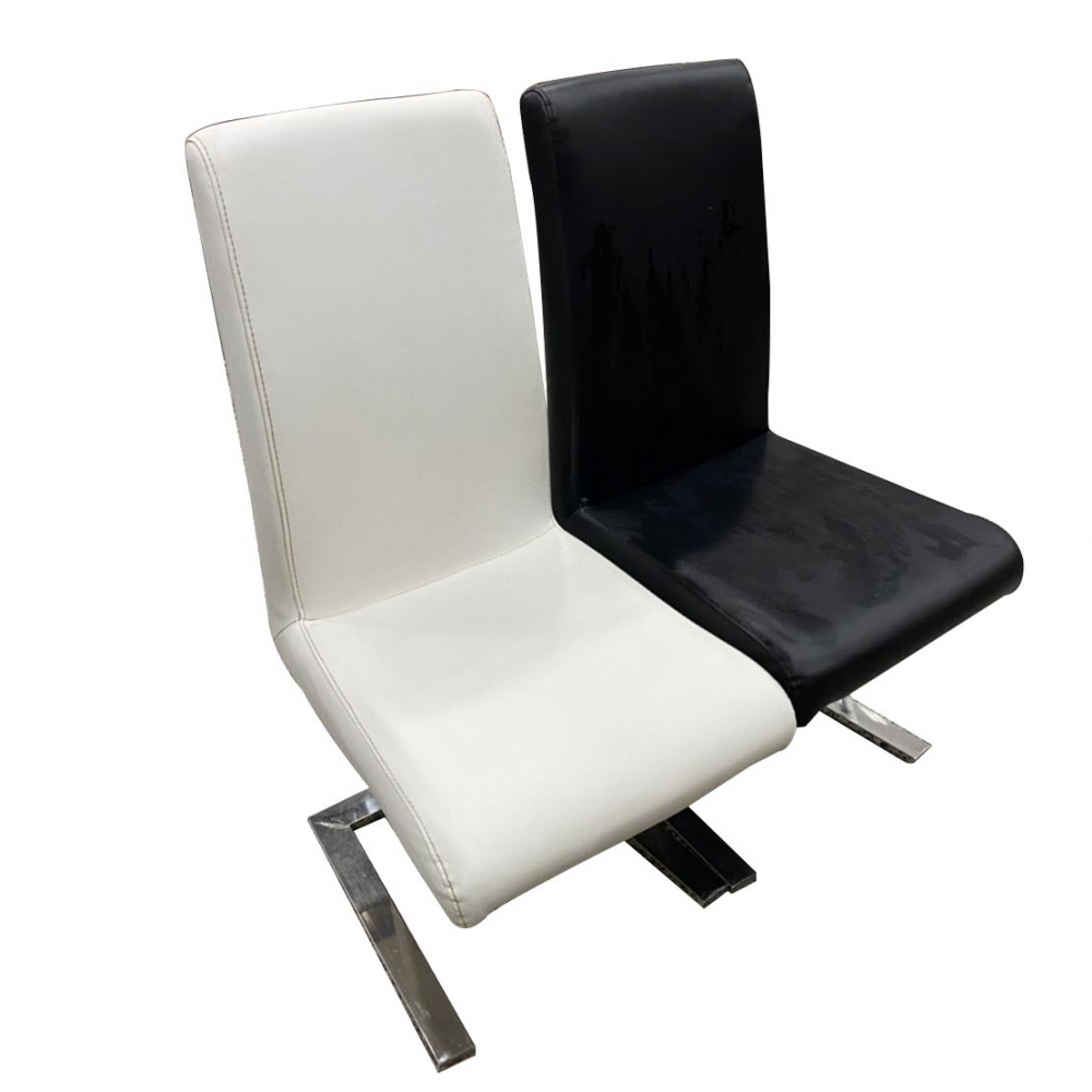 F102214*黑白皮餐椅