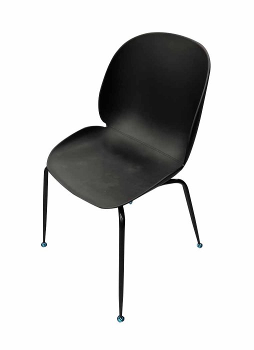 F51904*黑色塑鋼餐椅