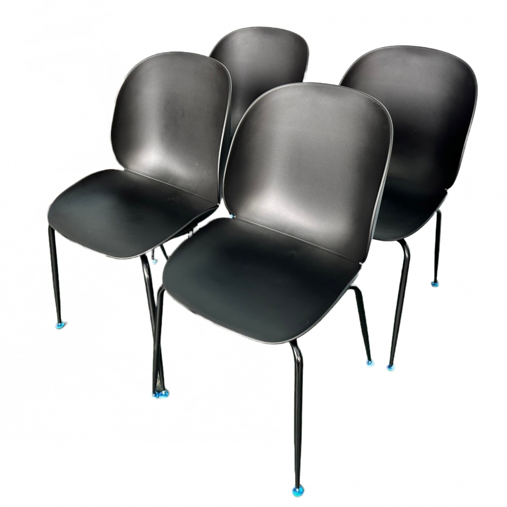 F718AH*黑色塑鋼餐椅