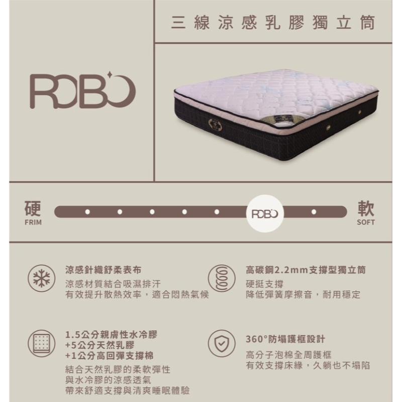 三線涼感乳膠獨立筒