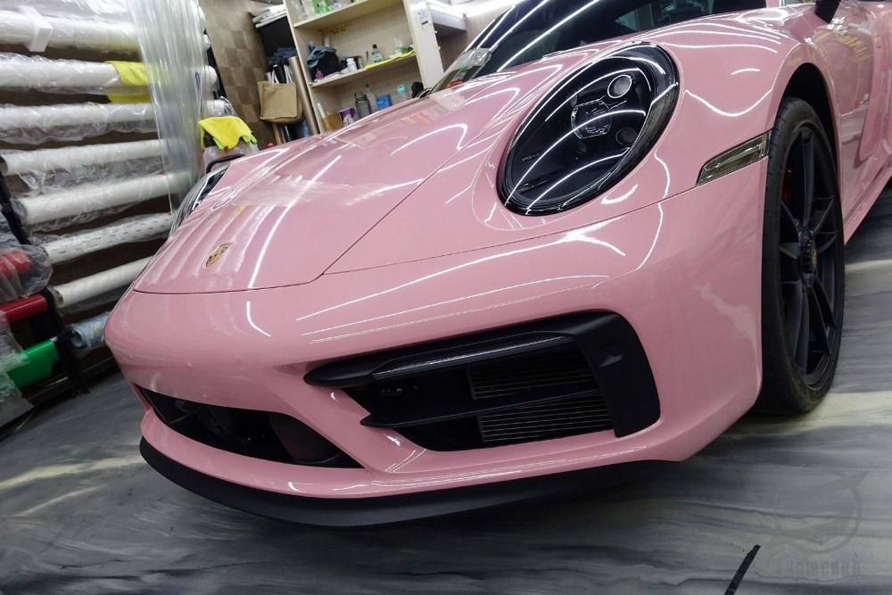 Porsche Carrera GTS 992 全車烏龍奶茶色包膜