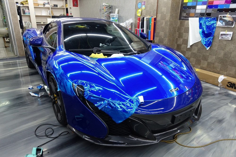 Mclaren 650S Spider 全車電鍍藍色包膜