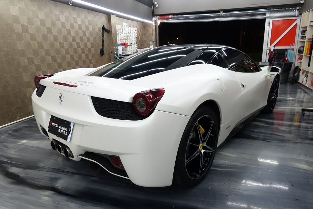 Ferrari F458 italia 全車消光珍珠白色包膜