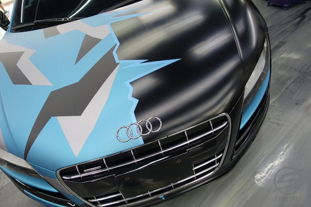 Audi R8 全車幾何迷彩彩貼包膜
