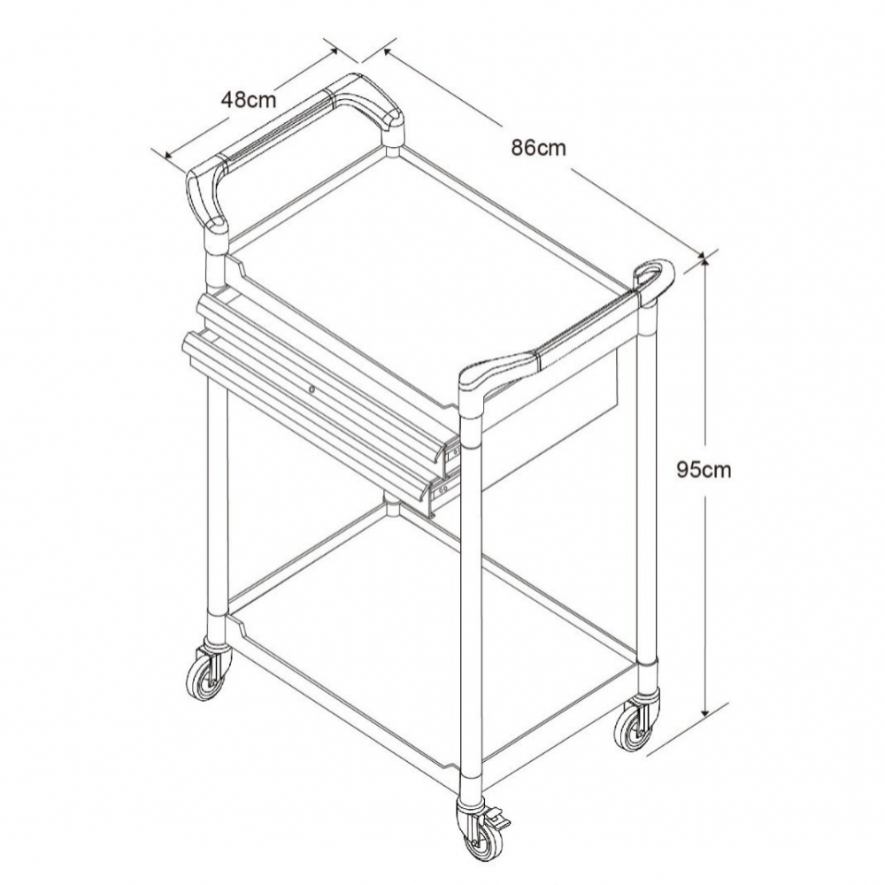 RA-922L二層二抽屜-附鎖工具車
