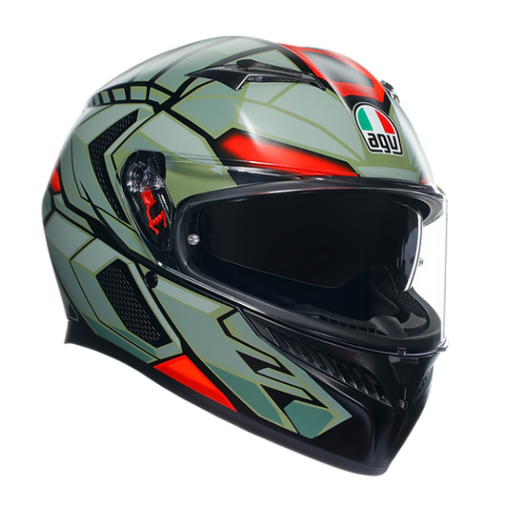 AGV K3 Decept 消光黑/綠/紅
