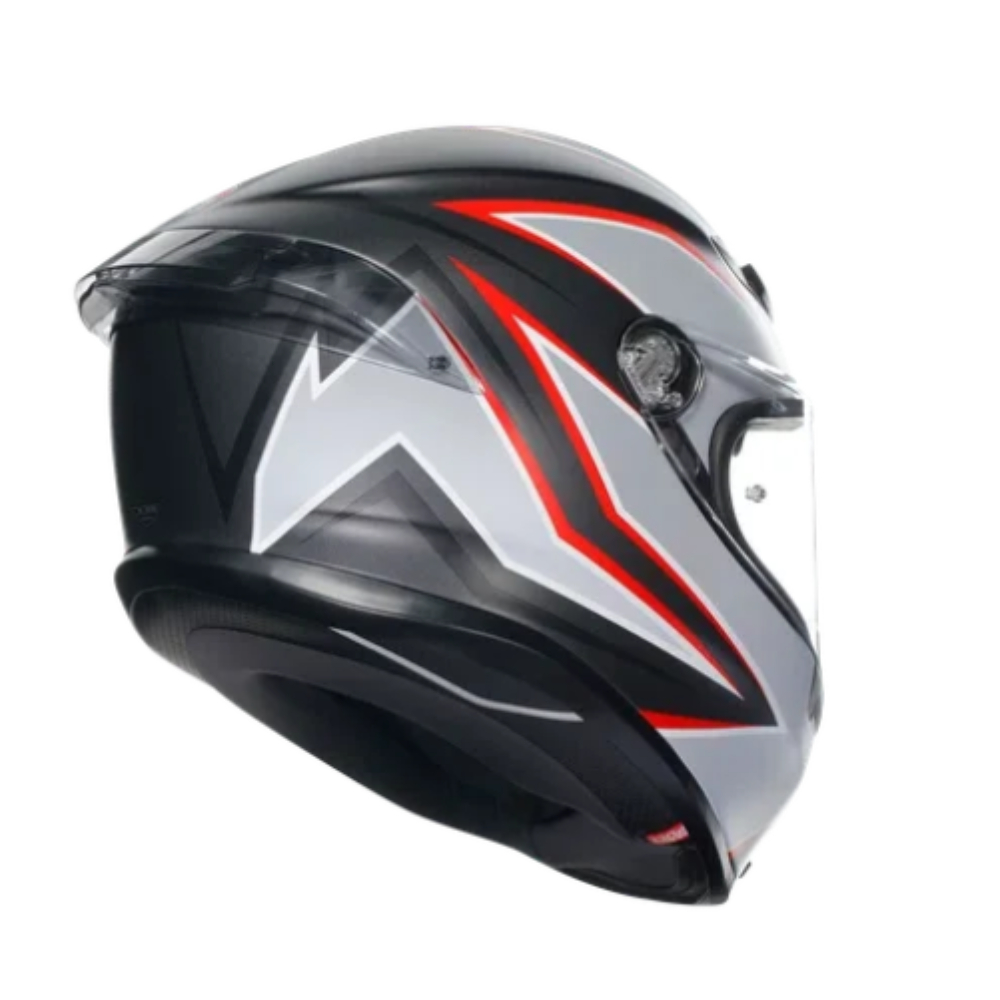 AGV K6S Flash 消光黑/灰/紅