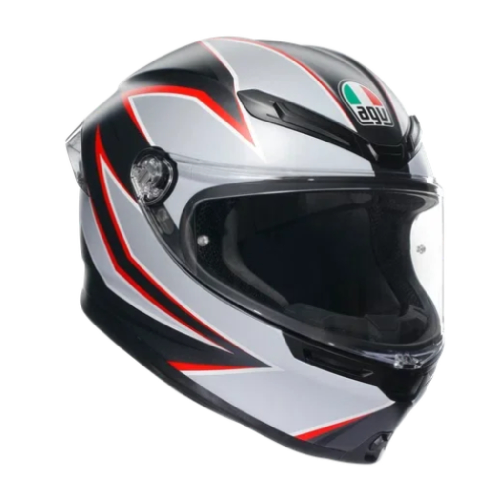 AGV K6S Flash 消光黑/灰/紅