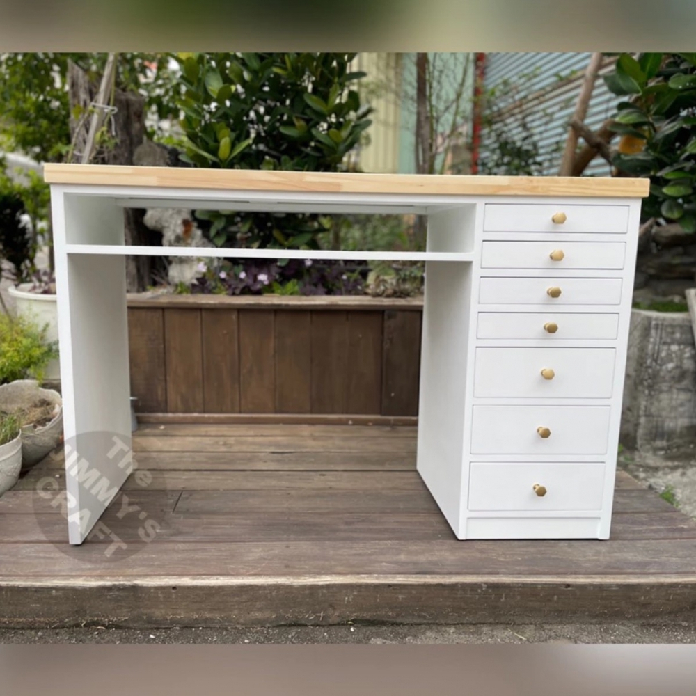 鄉村風多格抽屜美容桌