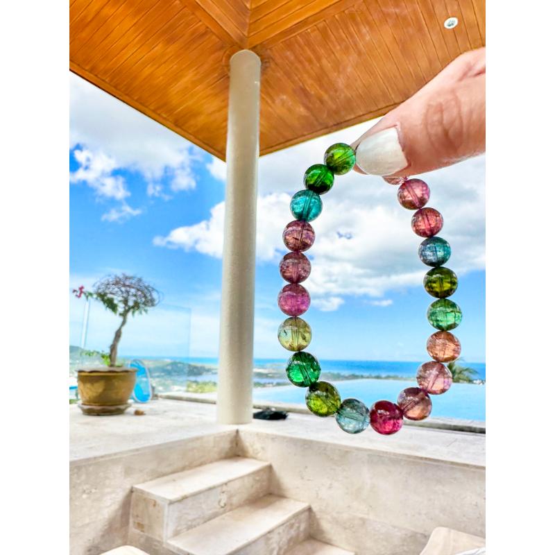 頂級彩虹碧璽9mm