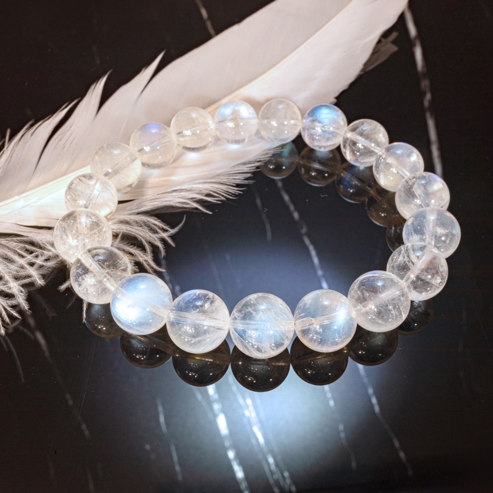 頂級印度彩虹月光石10mm