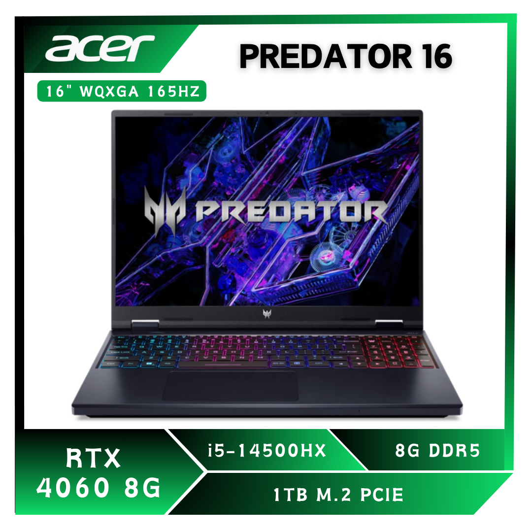 PREDATOR 16 PHN16-72-53WJ 黑(i5-14500HX/8G/RTX4060/1TB/16)