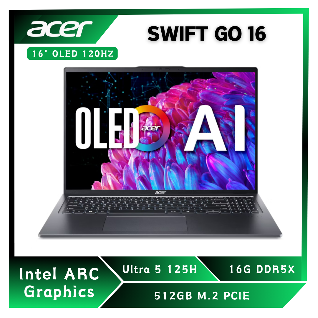 SWIFT GO 16 SFG16-72-59MH 鐵灰色 (Ultra5-125H/16G/512G/OLED/16)