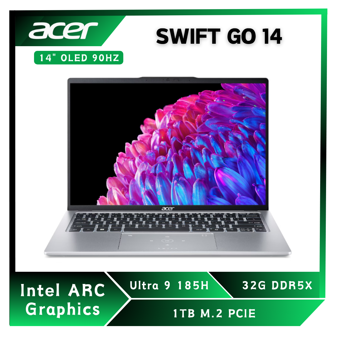 SWIFT GO 14 SFG14-73-9896 銀(Ultra9-185H/32G/1TB/OLED/14)