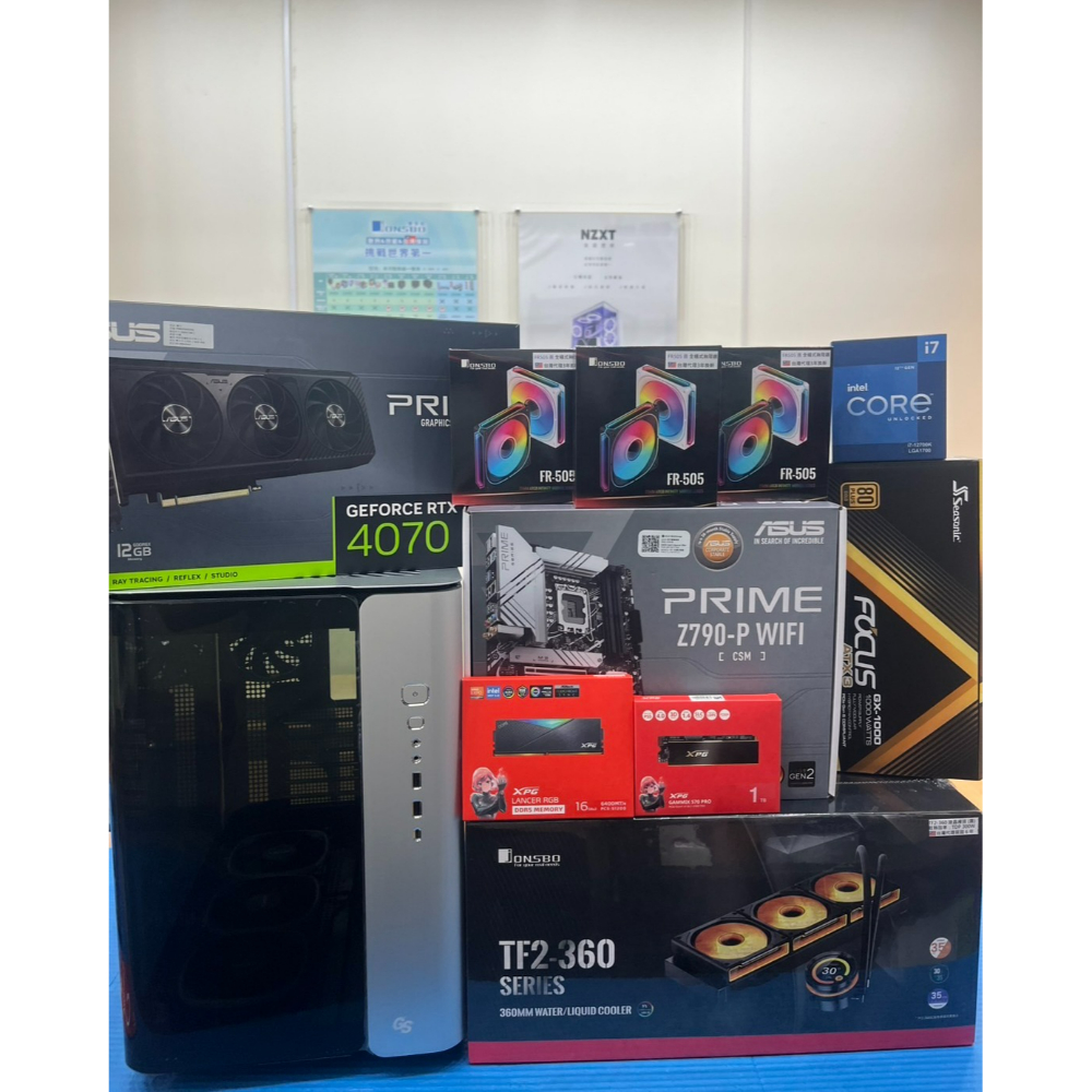 客製化㊹ (i7-12700K/16G*2/1TB SSD/RTX4070/一體式水冷 360)