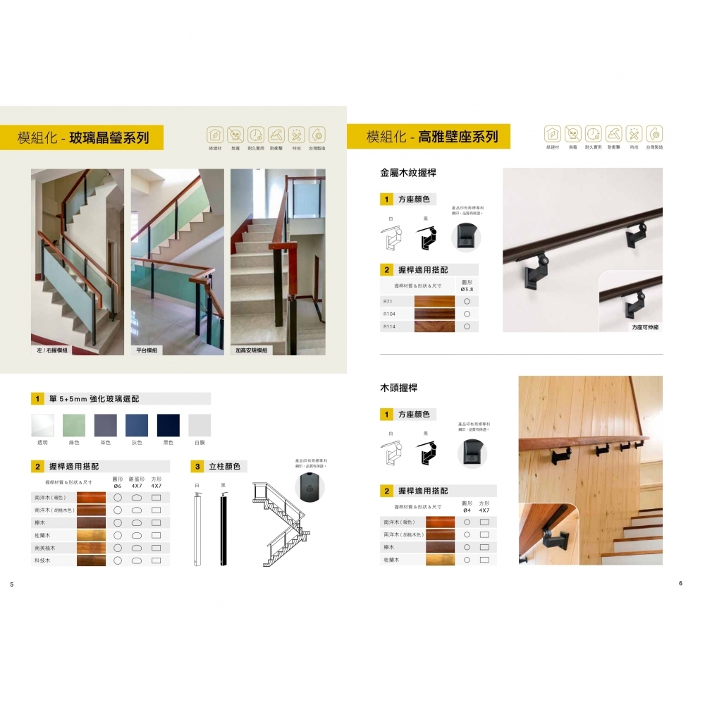 扶順手模組化樓梯扶手型錄