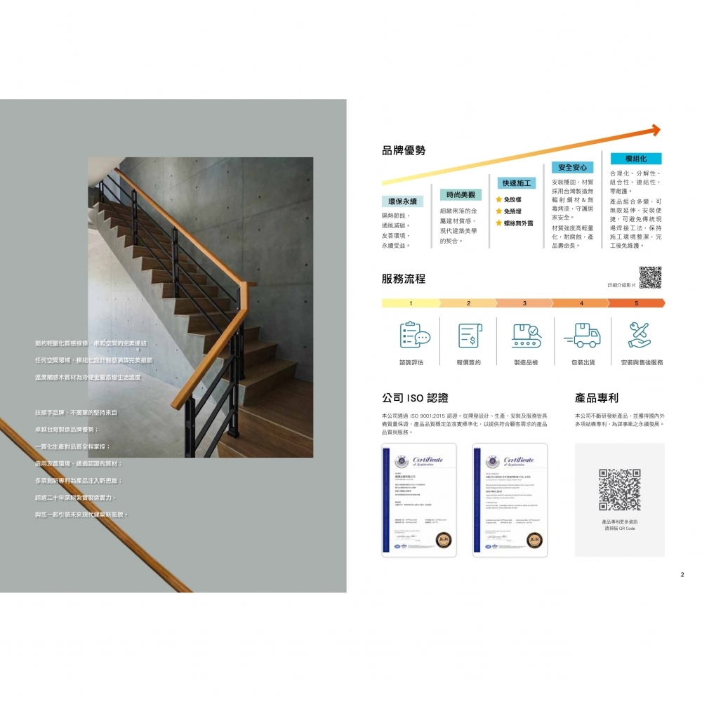 扶順手模組化樓梯扶手型錄