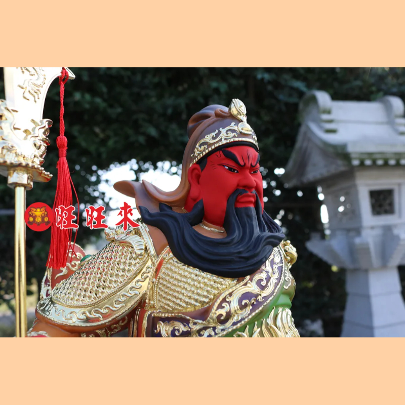 關聖帝君 站身｜香樟｜極彩錦雕安金｜已售出
