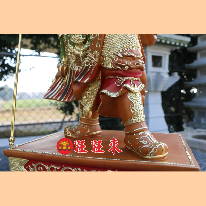 關聖帝君 站身｜香樟｜極彩錦雕安金｜已售出