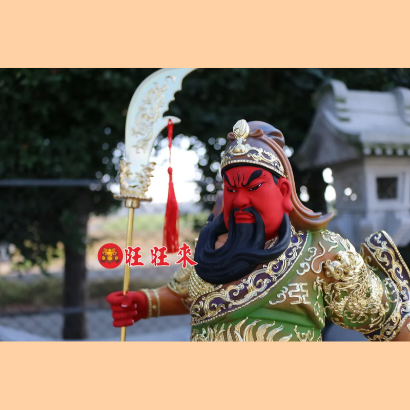 關聖帝君 站身｜香樟｜極彩錦雕安金｜已售出