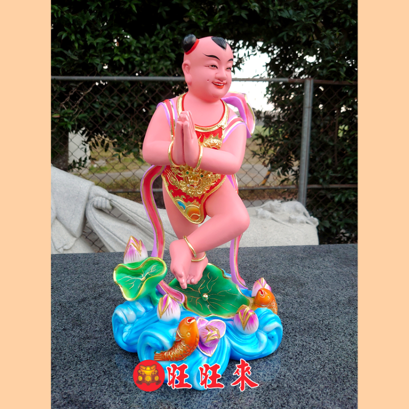 肚兜太子元帥｜香樟｜珍珠彩繪｜已售出