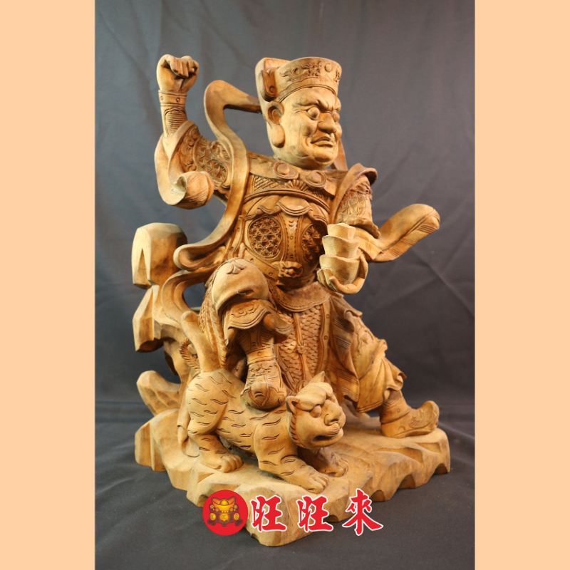 武財神(趙公明)｜香樟｜白身樟｜可代客安金彩繪