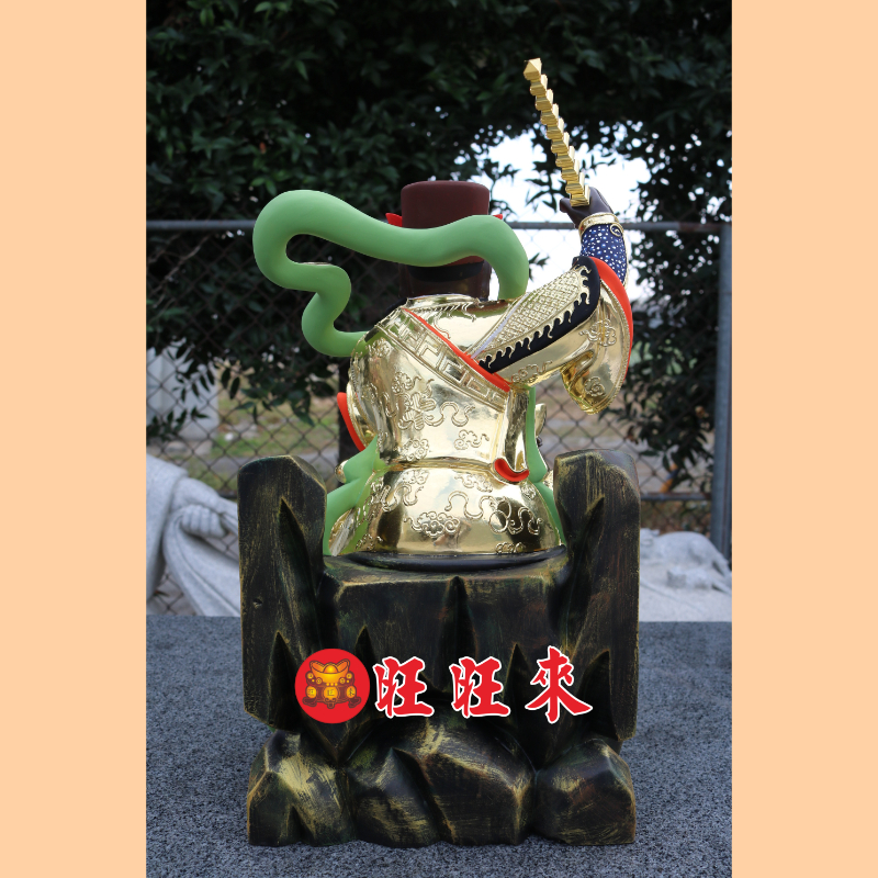 武財神｜香樟｜坐山岩正體｜彩繪安金｜已售出