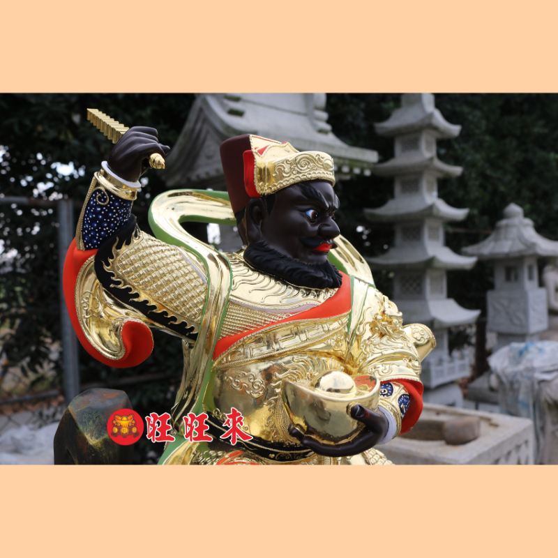 武財神｜香樟｜坐山岩正體｜彩繪安金｜已售出