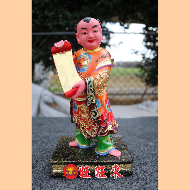 招財&進寶童子｜香樟｜彩繪安金｜已售出