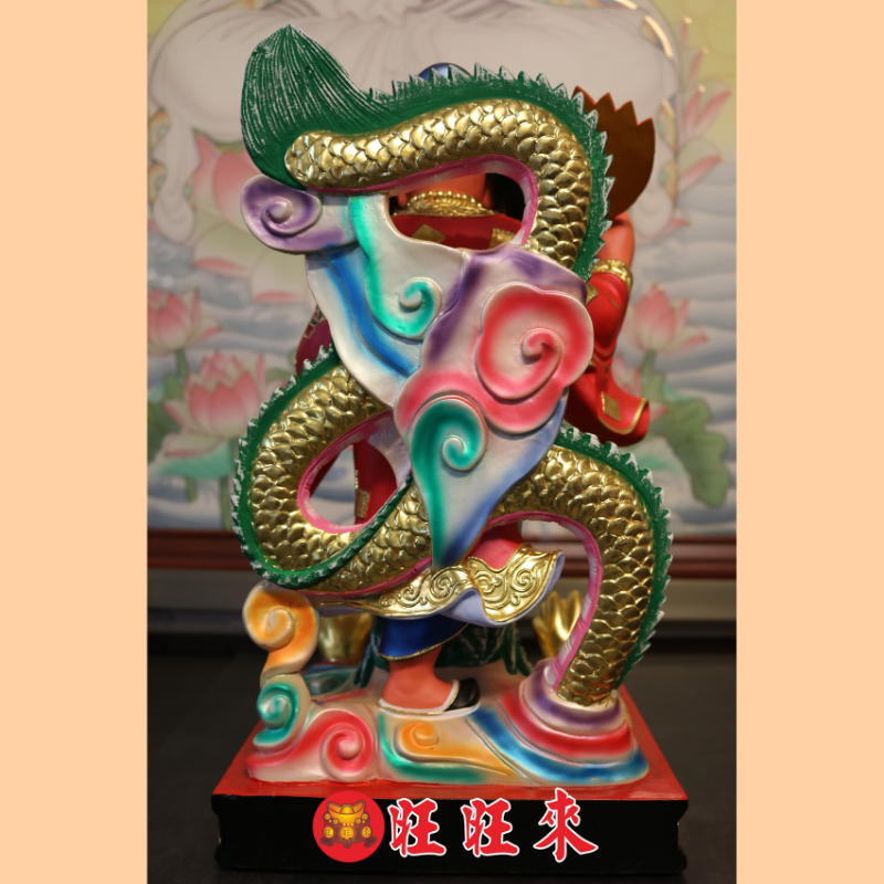 濟公 踩龍｜香樟｜彩繪安金｜已售出