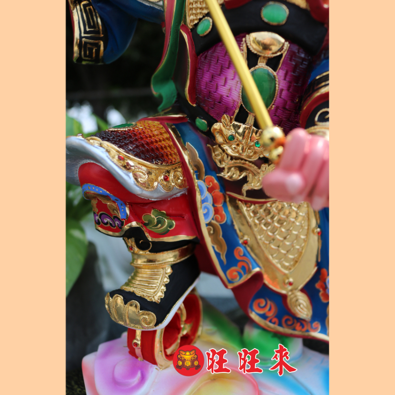 太子元帥｜雙輪｜香樟｜彩繪安金