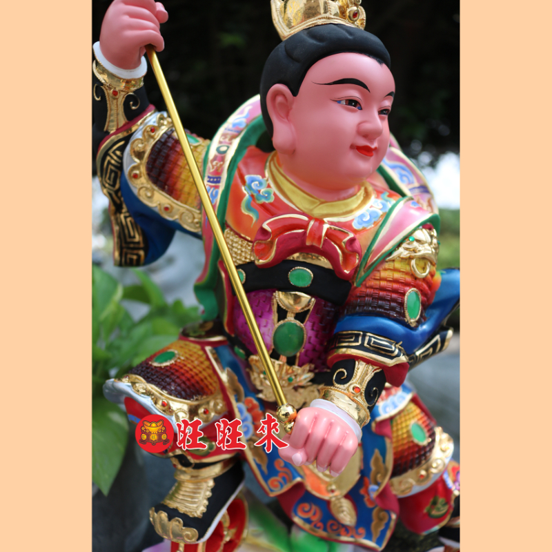 太子元帥｜雙輪｜香樟｜彩繪安金