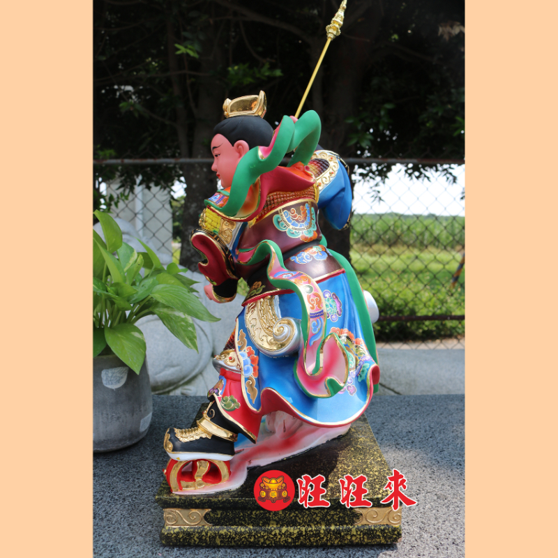 太子元帥｜雙輪｜香樟｜彩繪安金