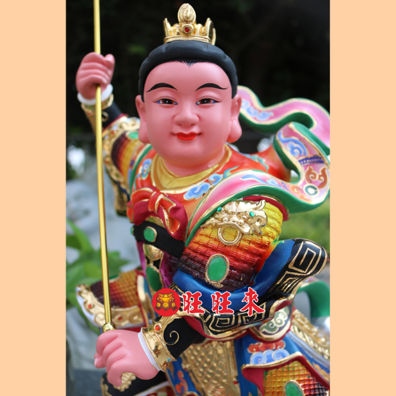 太子元帥｜雙輪｜香樟｜彩繪安金