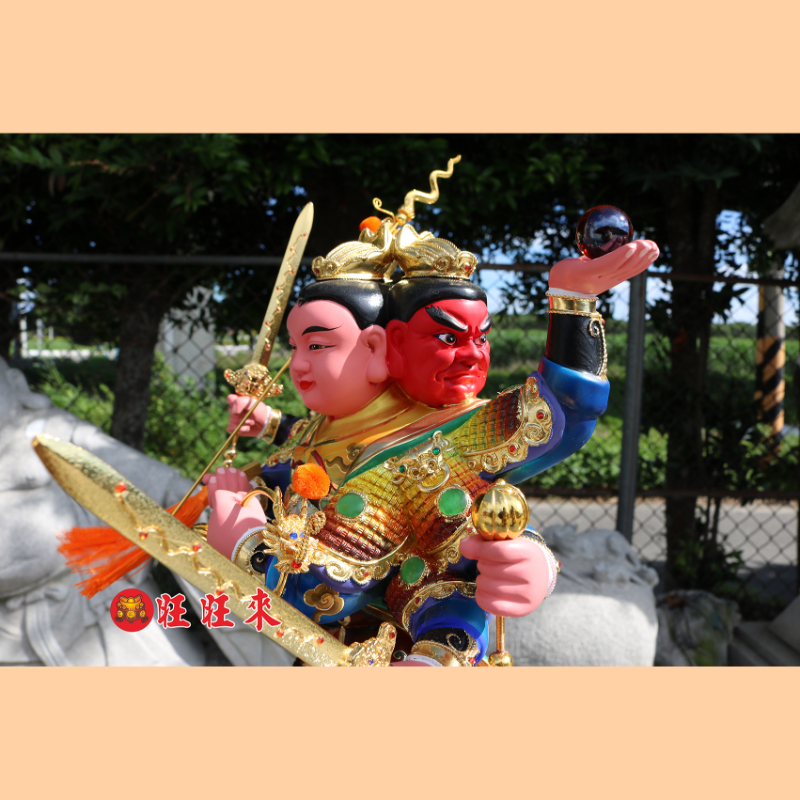 三頭八臂太子｜香樟｜彩繪安金
