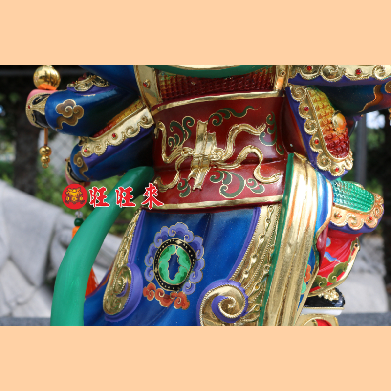 三頭八臂太子｜香樟｜彩繪安金