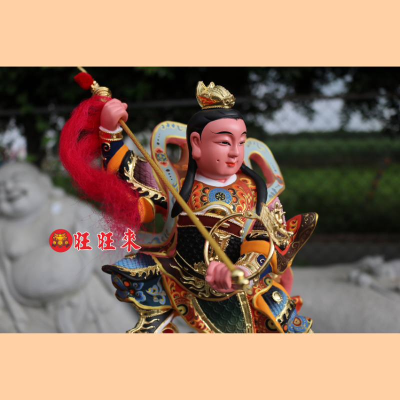 雙輪太子｜香樟｜彩繪安金