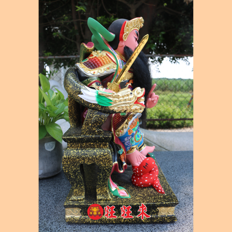 坐椅 玄天上帝｜香樟｜極細彩繪安金