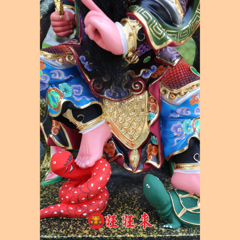 坐椅 玄天上帝｜香樟｜極細彩繪安金