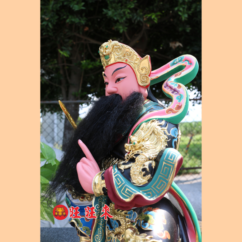 玄天大上帝 活眼｜香樟｜極細彩繪安金