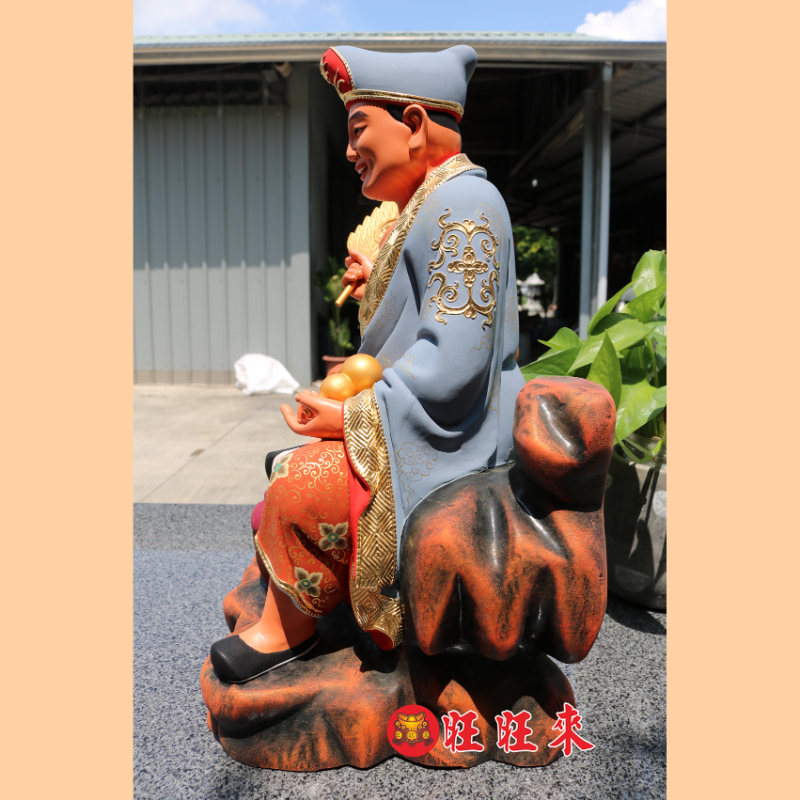 濟公師父｜香樟｜極細彩錦雕