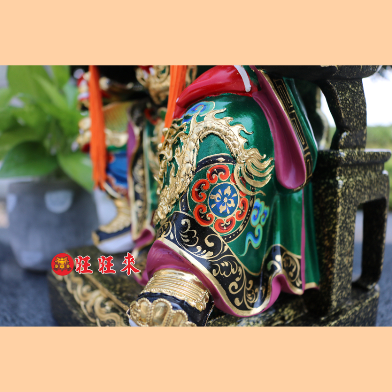 關聖帝君｜香樟｜彩繪安金