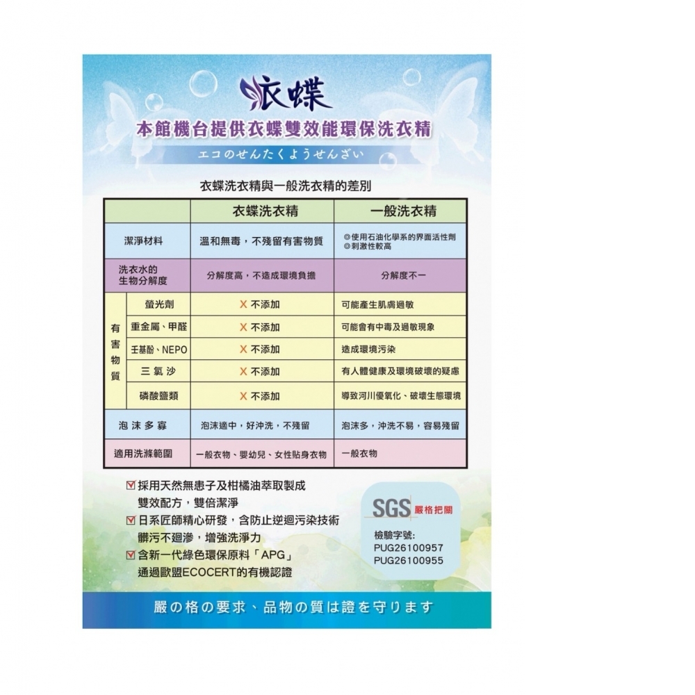 衣蝶/多功效衣物抑菌液/20kg