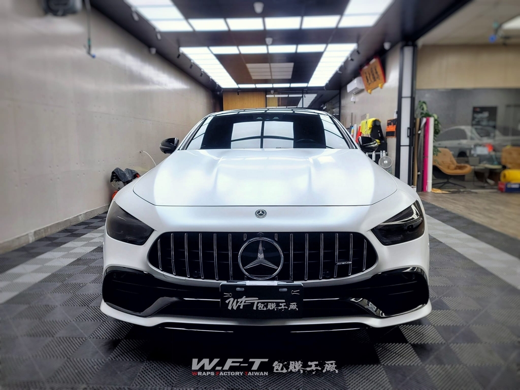 全車包膜使用膜料⏩️KLT PET消光金屬白