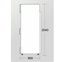 6尺二門玻璃冷藏展示櫃-滑門