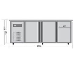 不鏽鋼冷凍冷藏工作台冰箱-T系列-8尺