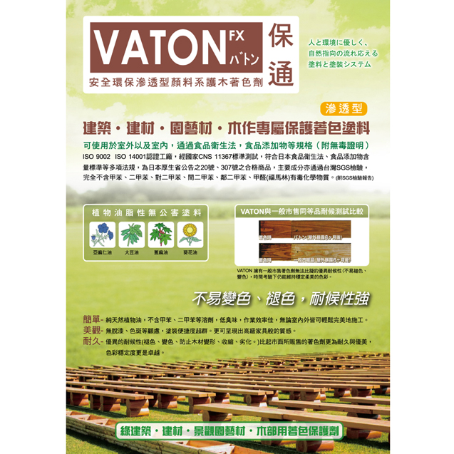 日本進口 大谷 VATON 天然植物護木油 木蠟油 有色